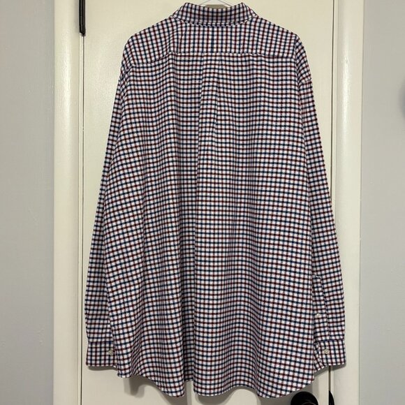 Ralph Lauren Polo Men's Classic Blue/Red Check Button-Down Oxford Shirt 3XB Logo - Picture 5 of 10
